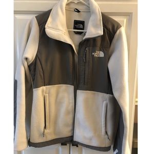 White and Grey Northface